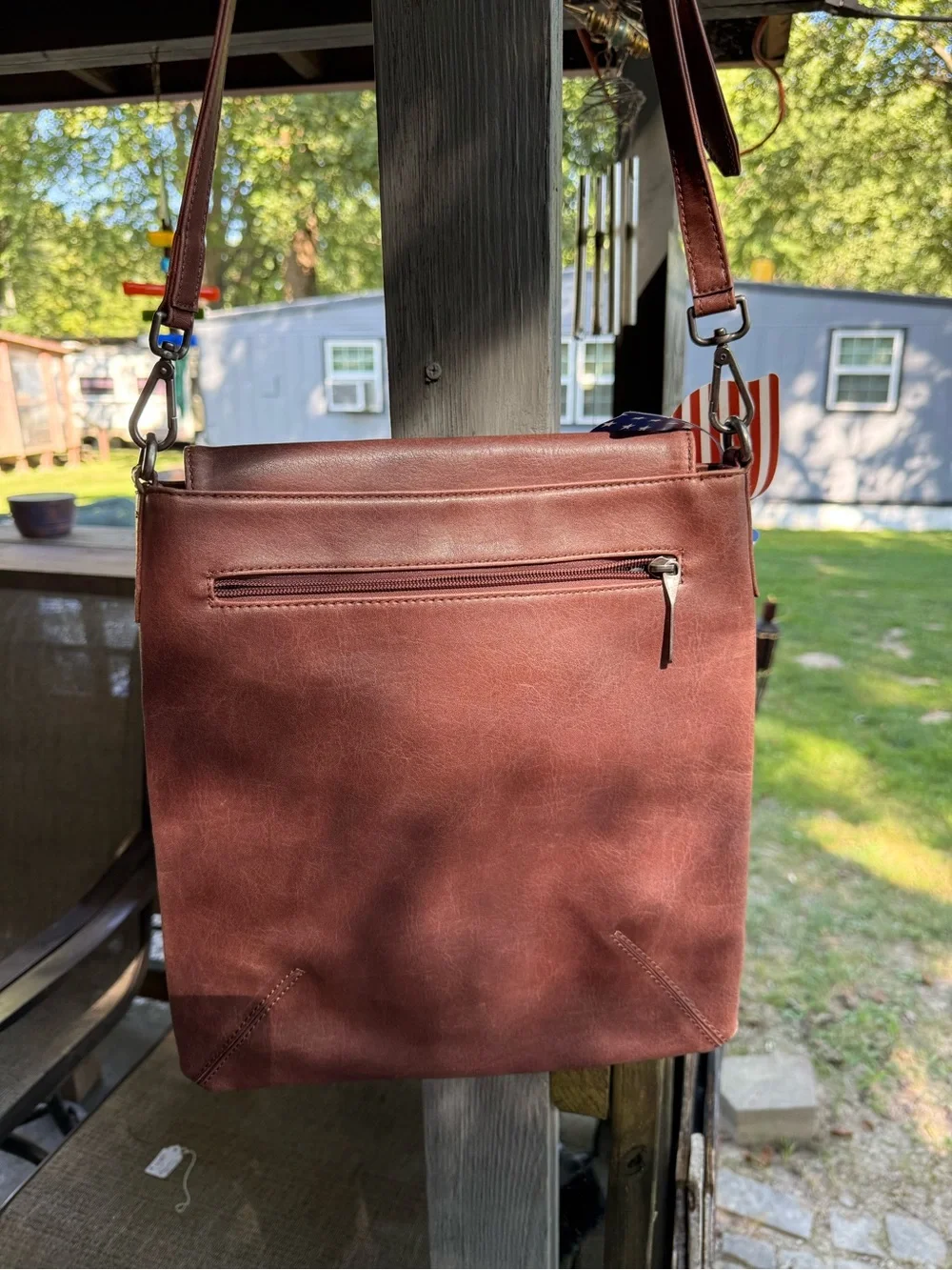 Matt & Nat Unisex Crossbody Bag in Cognac - Classic Minimal Design